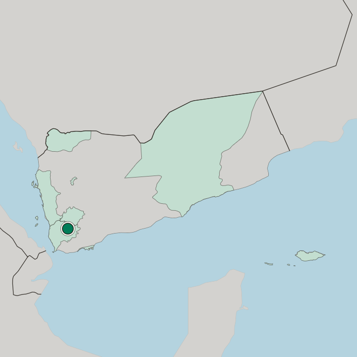 Map showing Taiz — In Yemen