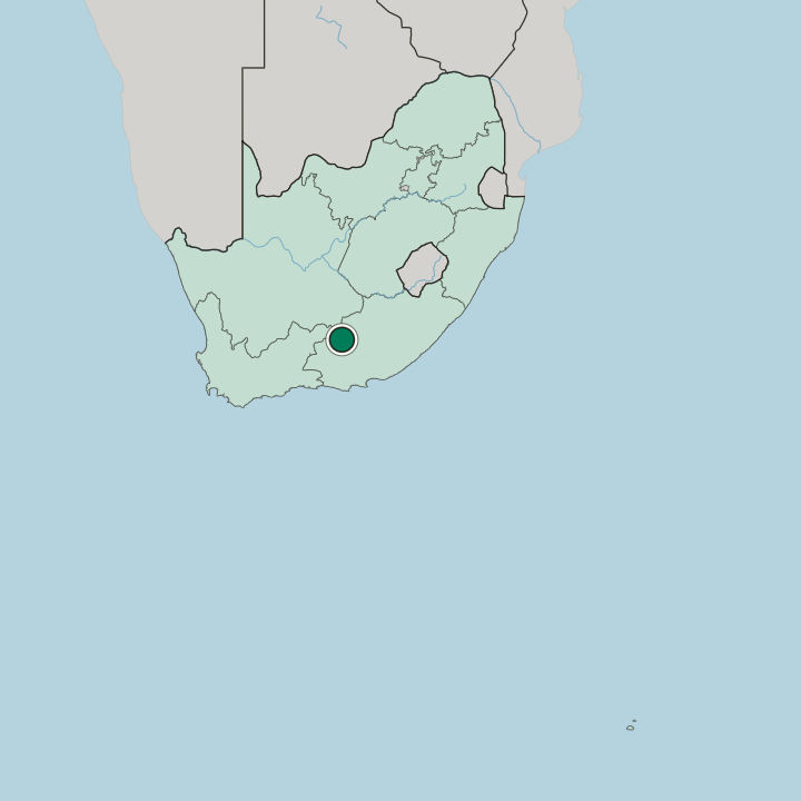Map showing Graaff Reinet — In South Africa