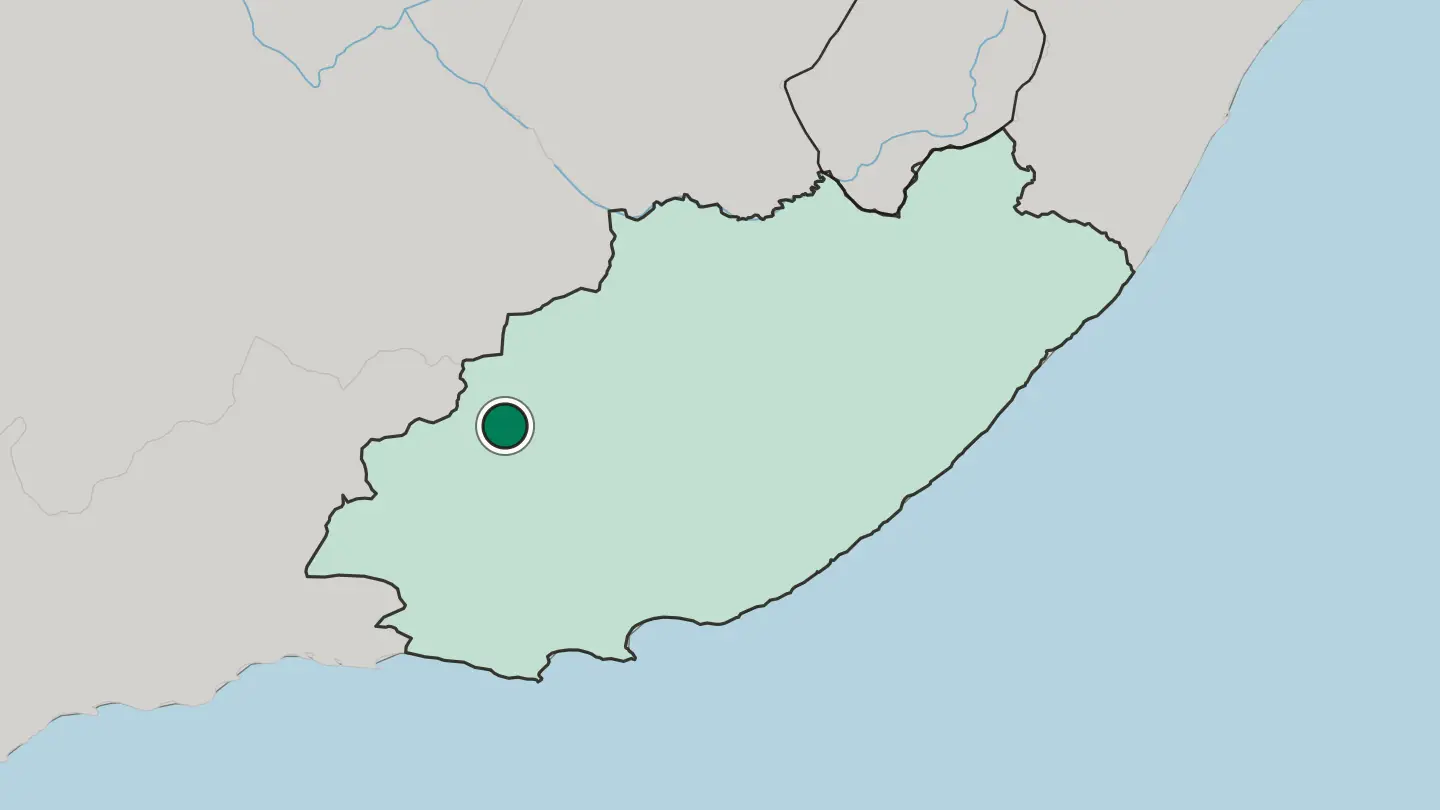 Map of Graaff Reinet in South Africa