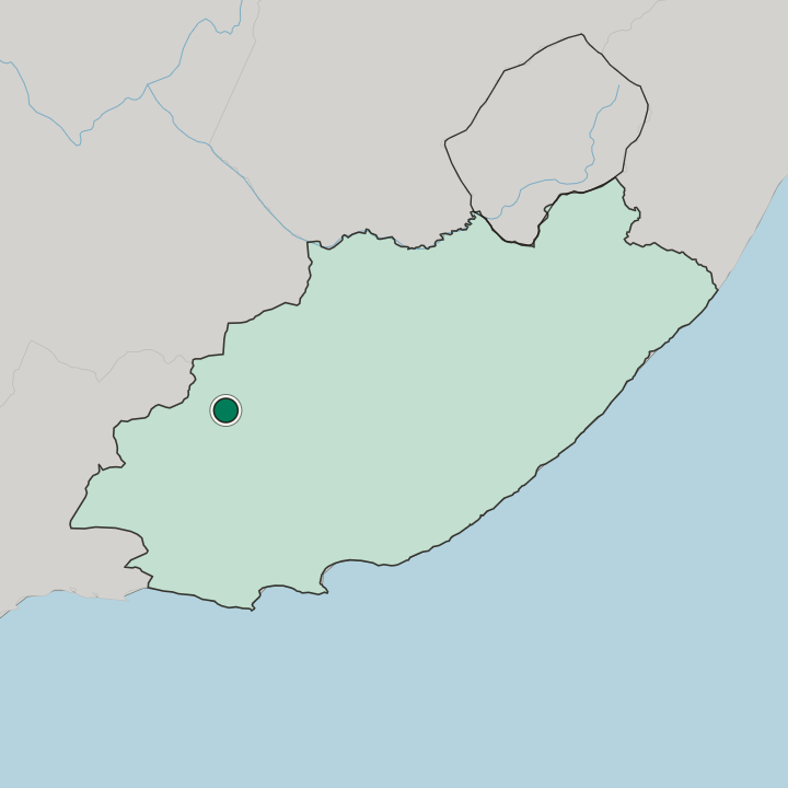 Map showing Graaff Reinet — In Eastern Cape