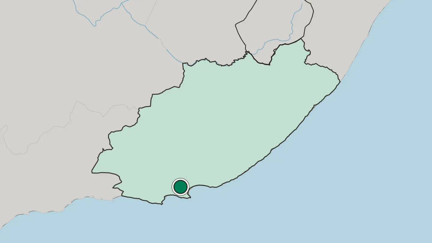 Map of Kariega in South Africa