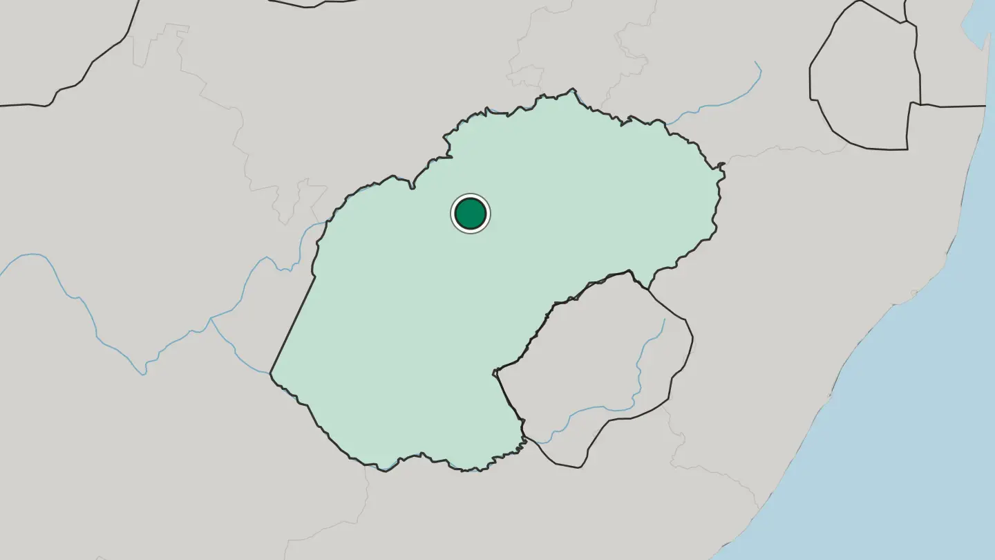 Map of Welkom in South Africa