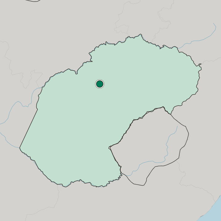 Map showing Welkom — In Free State