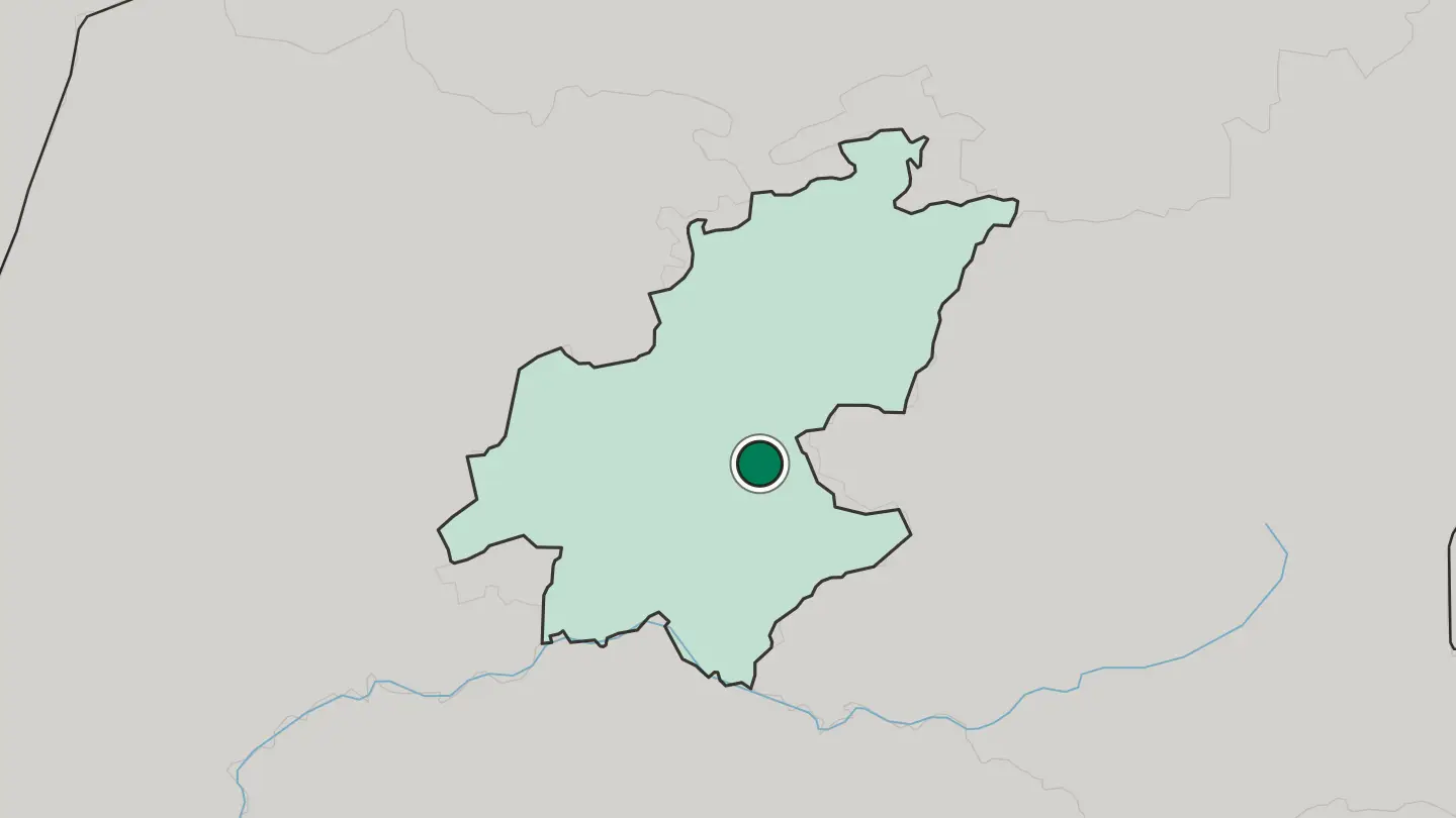 Map of Benoni in South Africa