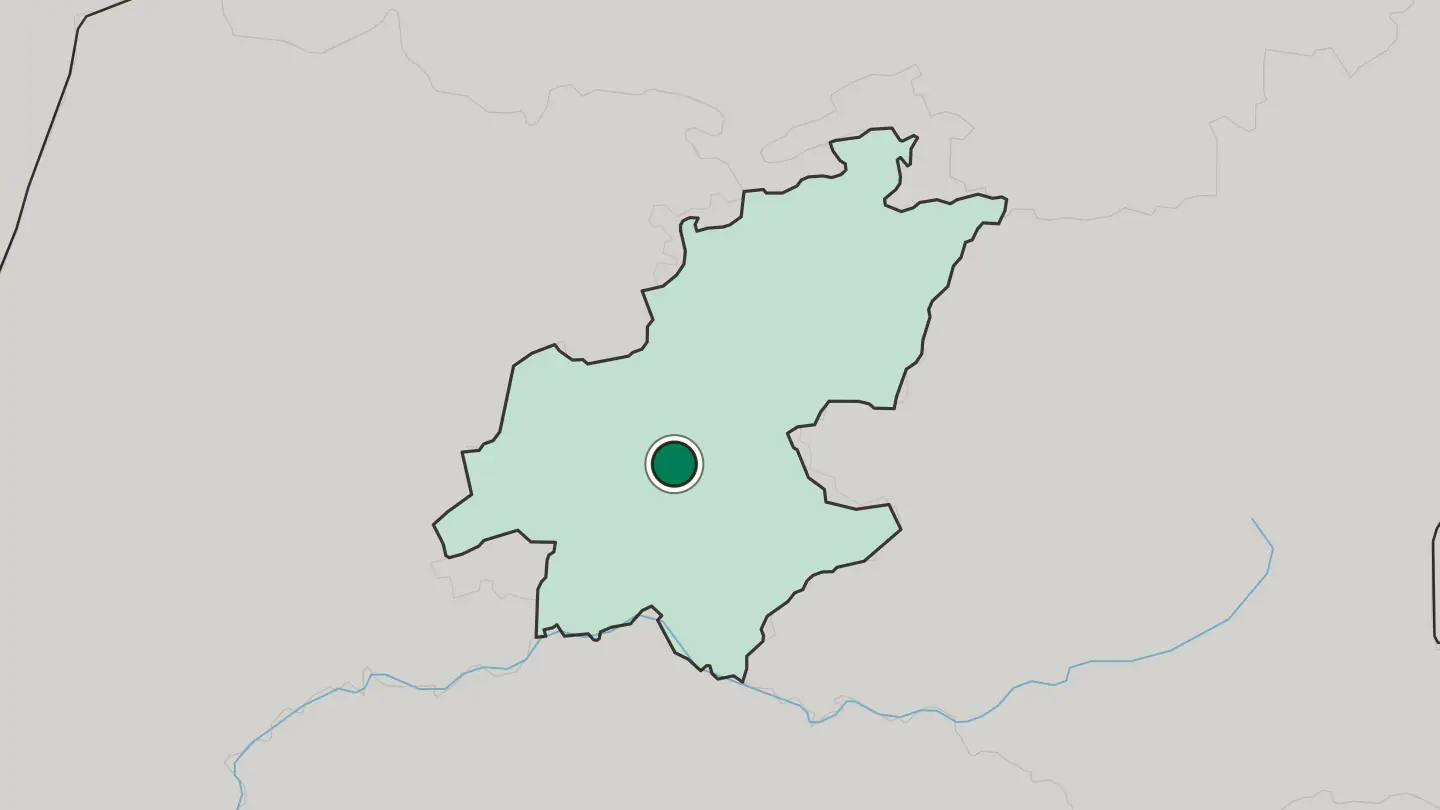 Map of Johannesburg in South Africa