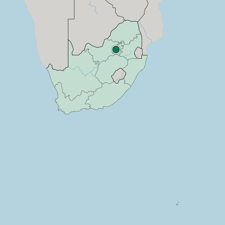 Map showing Krugersdorp — In South Africa