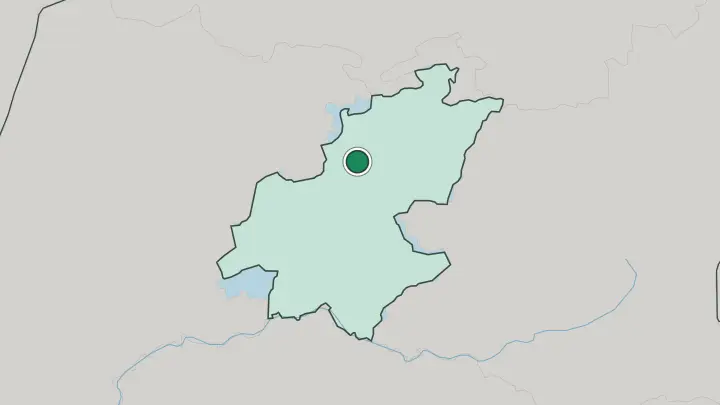 Map of Pretoria in South Africa