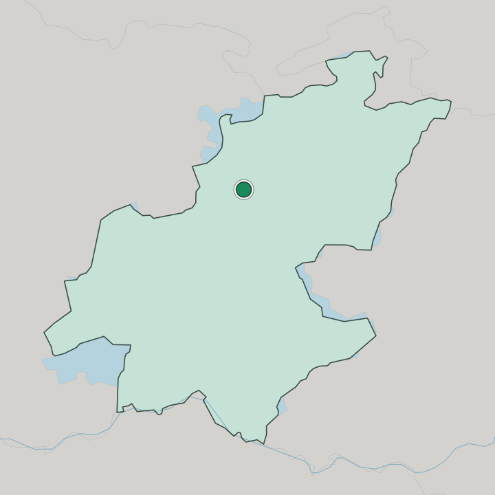 Map showing Pretoria — In Gauteng