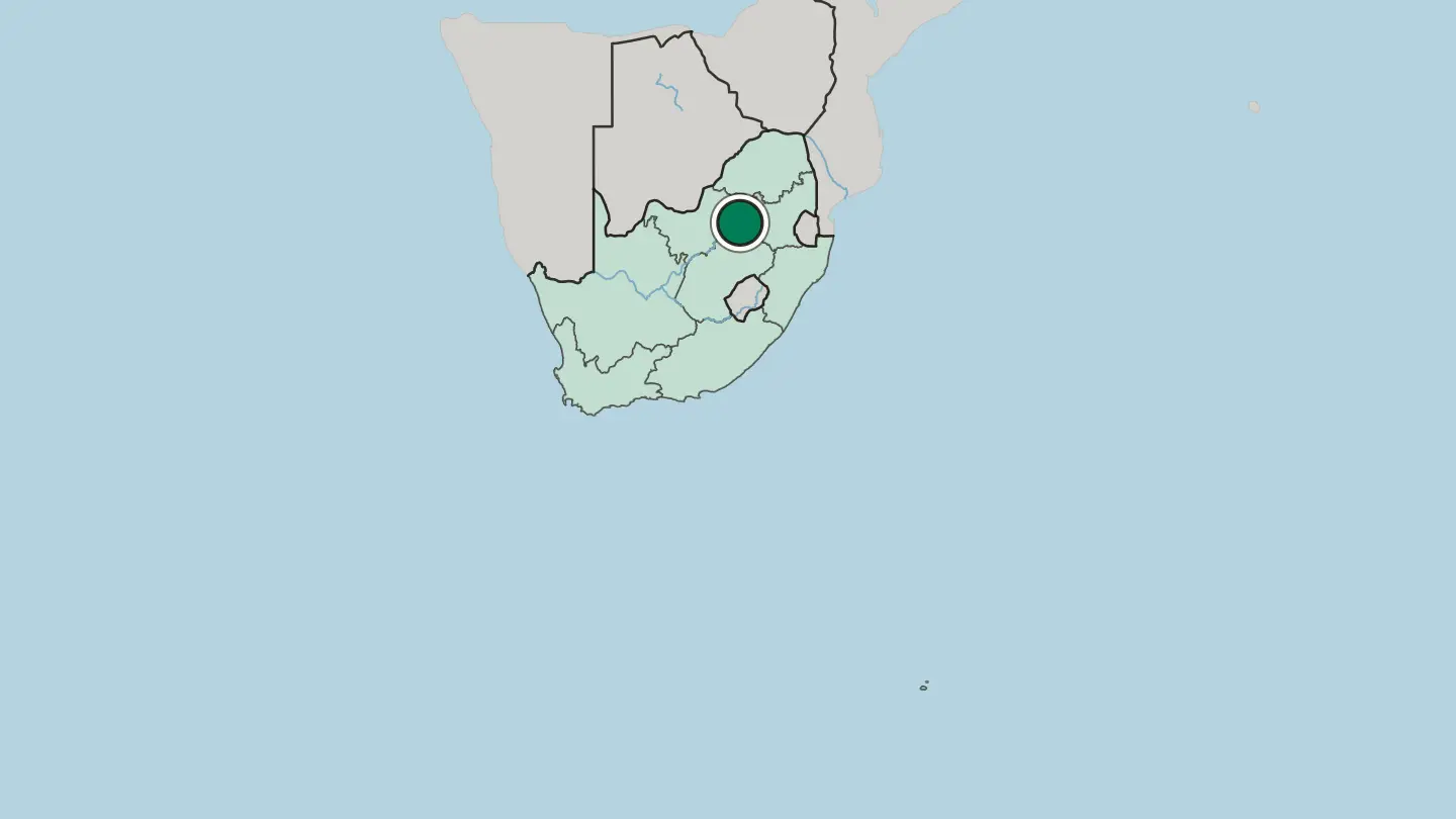Map of Soweto in South Africa