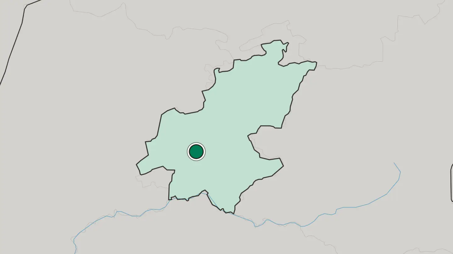 Map of Soweto in South Africa