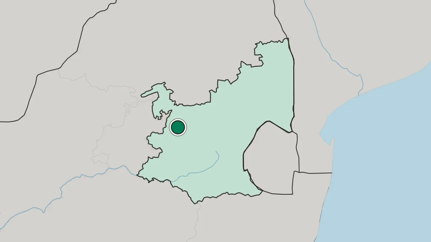 Map of Emalahleni in South Africa