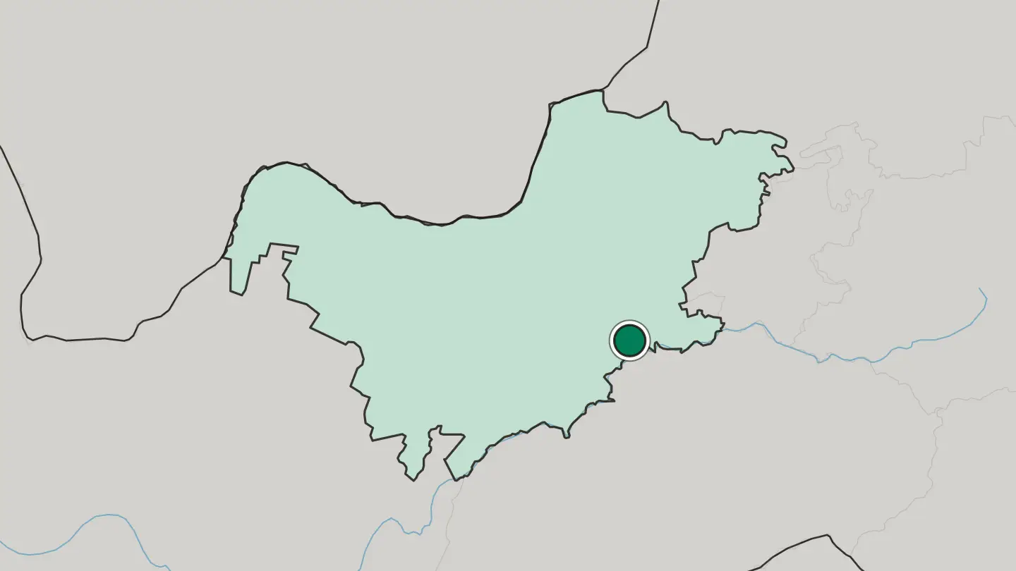 Map of Klerksdorp in South Africa