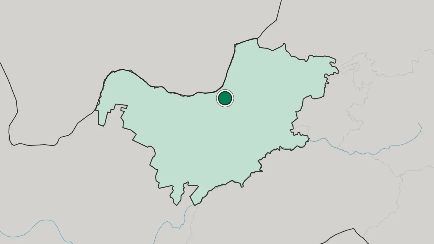Map of Mafikeng in South Africa