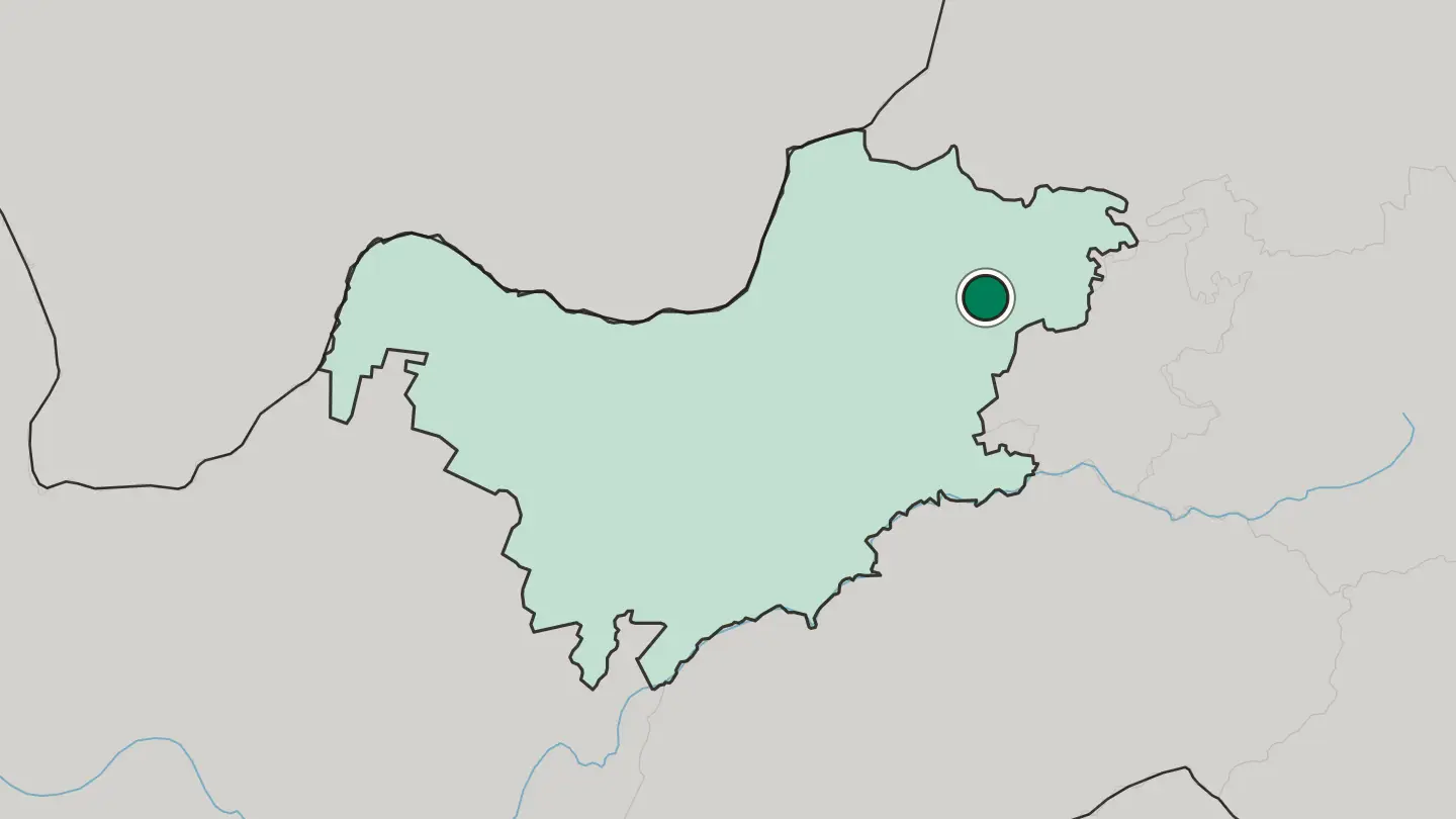 Map of Rustenburg in South Africa