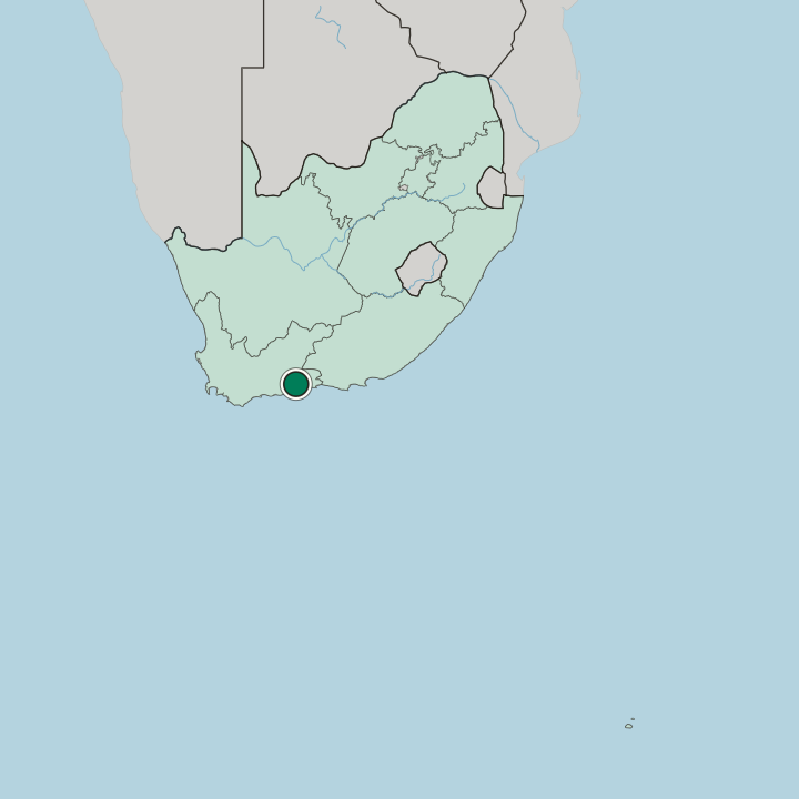 Map showing George — In South Africa