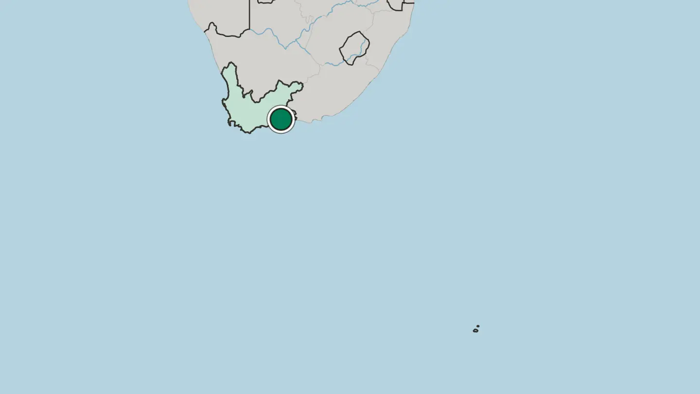 Map of George in South Africa