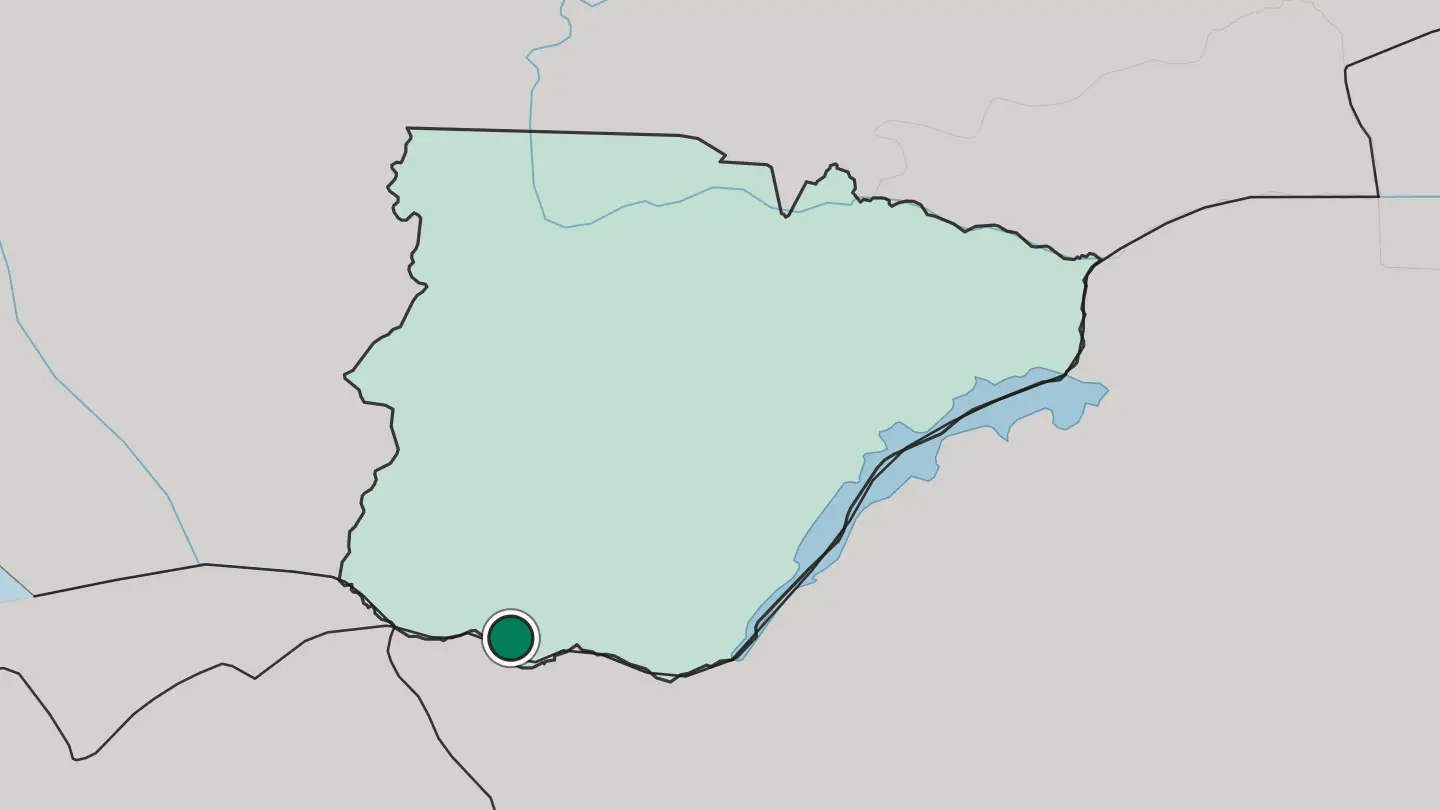 Map of Livingstone in Zambia