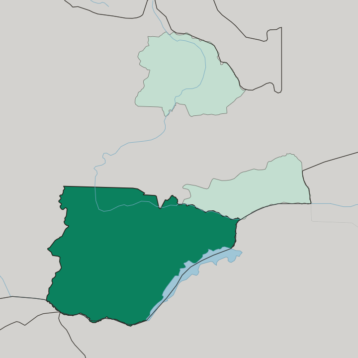 Map showing Southern Province — In Zambia