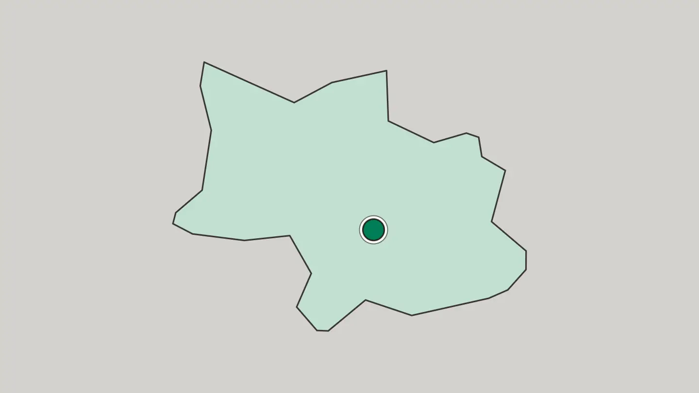 Map of Bulawayo in Zimbabwe