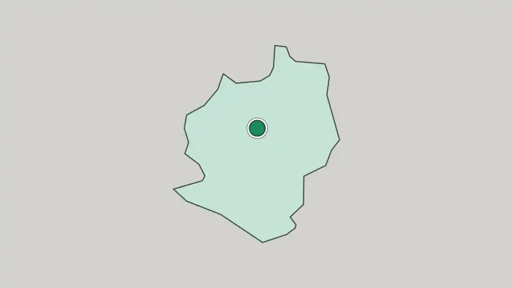 Map of Harare in Zimbabwe